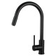 Euro Round Matt Black 360 degree Swivel Pull Out Kitchen Sink Mixer Tap DR Brass