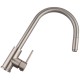 Gooseneck Brushed Nickel 360° Swivel Pull Out Kitchen Sink Mixer Tap Solid Brass