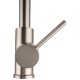 Gooseneck Brushed Nickel 360° Swivel Pull Out Kitchen Sink Mixer Tap Solid Brass