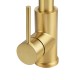 Gooseneck Brushed Yellow Gold 360° Swivel Pull Out Kitchen Sink Mixer Tap Solid Brass