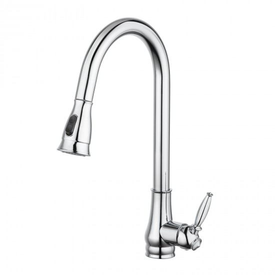 Euro Round Chrome Vintage Pull Out/Down Kitchen/Laundry Sink Mixer Taps  Antique Taps Swivel Kitchen Tapware