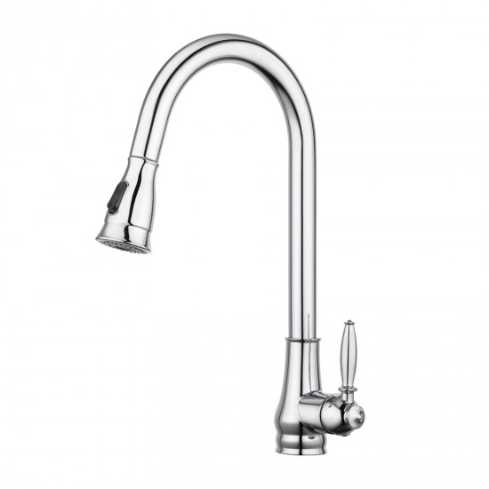 Euro Round Chrome Vintage Pull Out/Down Kitchen/Laundry Sink Mixer Taps  Antique Taps Swivel Kitchen Tapware