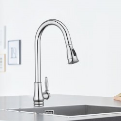 Euro Round Chrome Vintage Pull Out/Down Kitchen/Laundry Sink Mixer Taps  Antique Taps Swivel Kitchen Tapware Euro Round Chrome Vintage Pull Out/Down Kitchen/Laundry Sink Mixer Taps  Antique Taps Swivel Kitchen Tapware