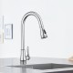 Euro Round Chrome Vintage Pull Out/Down Kitchen/Laundry Sink Mixer Taps  Antique Taps Swivel Kitchen Tapware