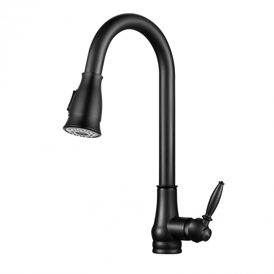 Euro Round Nero Black Vintage Pull Out/Down Kitchen/Laundry Sink Mixer Taps  Swivel Kitchen Tapware