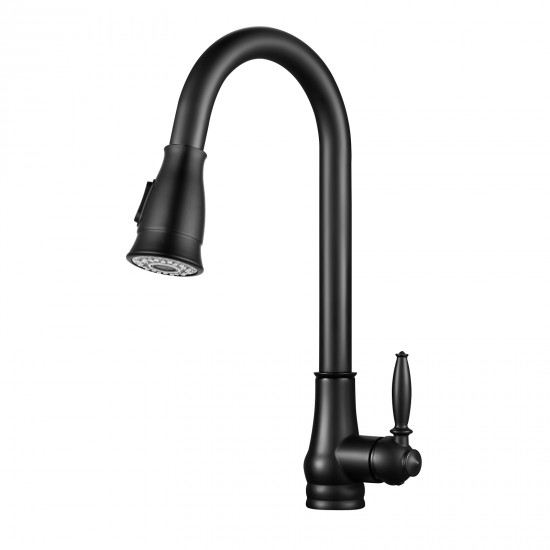 Euro Round Nero Black Vintage Pull Out/Down Kitchen/Laundry Sink Mixer Taps  Swivel Kitchen Tapware