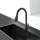 Euro Round Nero Black Vintage Pull Out/Down Kitchen/Laundry Sink Mixer Taps  Swivel Kitchen Tapware