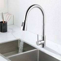 Euro Round Chrome Pull Out/Down Shower Kitchen/Laundry Sink Mixer Taps Swivel Kitchen Tapware Euro Round Chrome Pull Out/Down Shower Kitchen/Laundry Sink Mixer Taps Swivel Kitchen Tapware