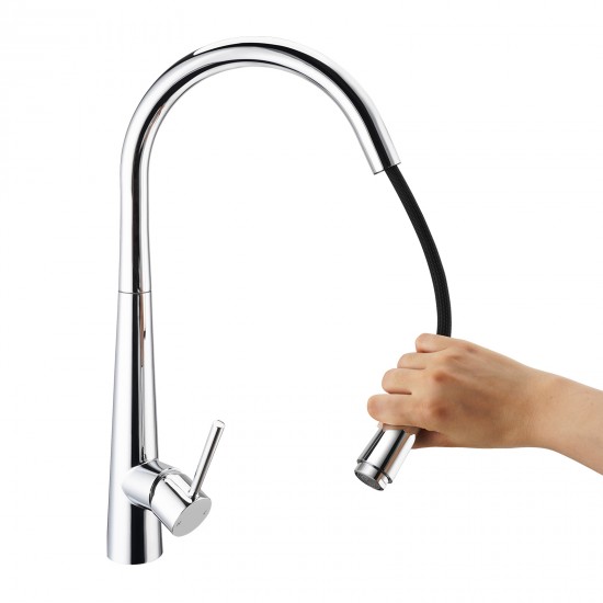 Chrome Pull Out/Down Kitchen/Laundry Sink Mixer Taps Swivel Kitchen Tapware