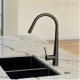 Euro Round Nero Black Pull Out/Down Kitchen/Laundry Sink Mixer Taps Swivel Kitchen Tapware