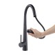 Euro Round Nero Black Pull Out/Down Kitchen/Laundry Sink Mixer Taps Swivel Kitchen Tapware