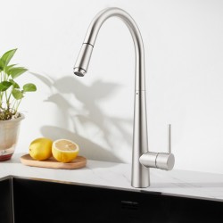 Euro Round Brushed Nickel Pull Out/Down Kitchen/Laundry Sink Mixer Taps Swivel Kitchen Tapware Euro Round Brushed Nickel Pull Out/Down Kitchen/Laundry Sink Mixer Taps Swivel Kitchen Tapware