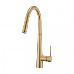 Pentro Round Brushed Yellow Gold 360 degree Swivel Pull Out Kitchen Sink Mixer Tap Pentro Round Brushed Yellow Gold 360 degree Swivel Pull Out Kitchen Sink Mixer Tap