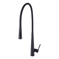 Matt Black Solid Brass Mixer Tap with Flexible Rubber Spout 360 Swivel for Kitchen Matt Black Solid Brass Mixer Tap with Flexible Rubber Spout 360 Swivel for Kitchen