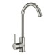 Euro Round Brushed Nickel Kitchen Sink Mixer Tap 360° Swivel