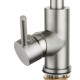 Euro Round Brushed Nickel Kitchen Sink Mixer Tap 360° Swivel