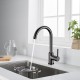 Euro Round Gunmetal Grey Kitchen Sink Mixer Tap 360° Swivel