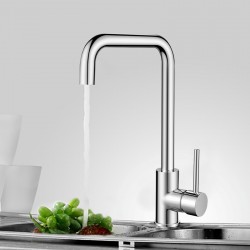 Round Chrome 360 degree Swivel Kitchen Sink Mixer Tap Gooseneck Spout Round Chrome 360 degree Swivel Kitchen Sink Mixer Tap Gooseneck Spout