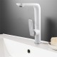 White & Chrome 360 degree Swivel Flick Kitchen Sink Mixer Tap Solid Brass