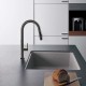 Euro Round Gunmetal Grey Pull Out/Down Kitchen/Laundry Sink Mixer Taps  Swivel Kitchen Tapware