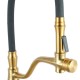 Brass Brushed Yellow Gold Kitchen/Laundry Sink Mixer Taps Swivel Kitchen Tapware