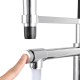 Brass Chrome Double Spout Kitchen/Laundry Sink Mixer Taps Swivel Kitchen Tapware