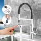 Brass Chrome Double Spout Kitchen/Laundry Sink Mixer Taps Swivel Kitchen Tapware