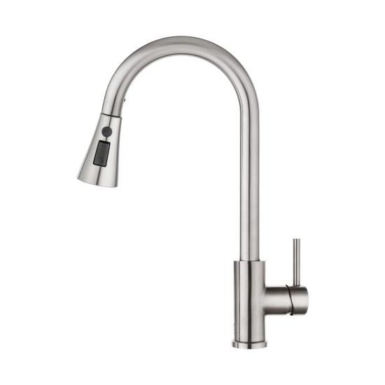 Kitchen Mixer Tap 3-Mode Swivel Spout Pull Out Sink Faucet Brushed Nickel Kitchen Mixer Tap 3-Mode Swivel Spout Pull Out Sink Faucet Brushed Nickel