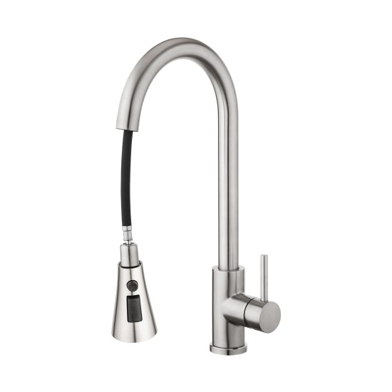 Kitchen Mixer Tap 3-Mode Swivel Spout Pull Out Sink Faucet Brushed Nickel Kitchen Mixer Tap 3-Mode Swivel Spout Pull Out Sink Faucet Brushed Nickel