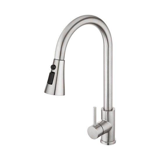 Kitchen Mixer Tap 3-Mode Swivel Spout Pull Out Sink Faucet Brushed Nickel Kitchen Mixer Tap 3-Mode Swivel Spout Pull Out Sink Faucet Brushed Nickel