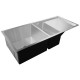 1000x440x232mm 1.2mm Handmade Double Bowls Topmounted Kitchen Sinks With Drainboard Corrosion Resistant Oilproof Easy Clean