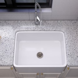 510*460*255mm Ceramic Butler Sink Single Bowl Farmhouse Kitchen Laundry Sink Apron Front 510*460*255mm Ceramic Butler Sink Single Bowl Farmhouse Kitchen Laundry Sink Apron Front