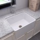 510*460*255mm Ceramic Butler Sink Single Bowl Farmhouse Kitchen Laundry Sink Apron Front