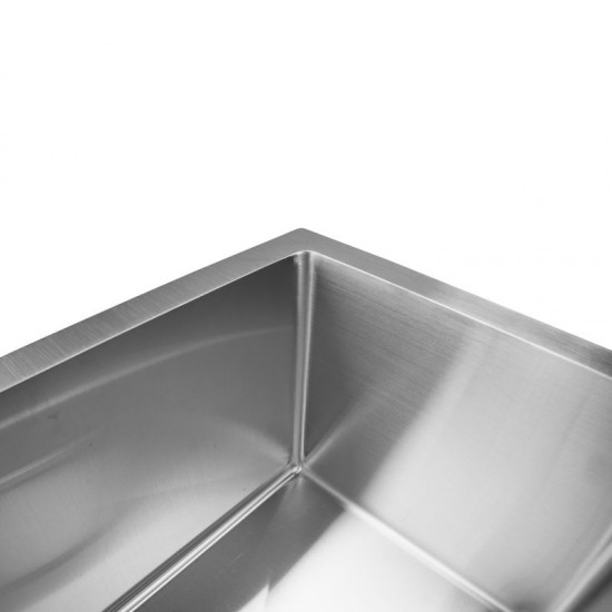 300x450x205mm 1.2mm Round Corner Stainless Steel Handmade Single Bowl Top/Flush/Undermount Kitchen/Laundry Sink With Overflow