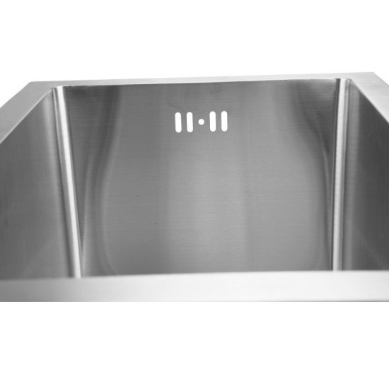 300x450x205mm 1.2mm Round Corner Stainless Steel Handmade Single Bowl Top/Flush/Undermount Kitchen/Laundry Sink With Overflow