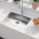 300x450x205mm 1.2mm Round Corner Stainless Steel Handmade Single Bowl Top/Flush/Undermount Kitchen/Laundry Sink With Overflow