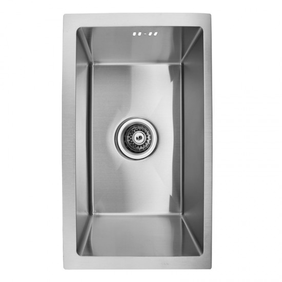 300x450x205mm 1.2mm Round Corner Stainless Steel Handmade Single Bowl Top/Flush/Undermount Kitchen/Laundry Sink With Overflow