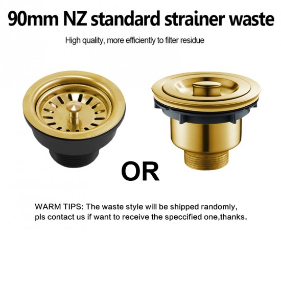 440x440x205mm 1.2mm Brushed Yellow Gold Stainless Steel Handmade Single Bowl Top/Undermounted Kitchen/Laundry Sinks With Overflow Corrosion Resistant Oilproof Easy To Clean