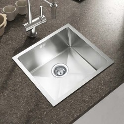 440x440x205mm 1.2mm Round Corner Stainless Steel Handmade Single Bowl Top/Flush/Undermount Kitchen/Laundry Sink With Overflow Corrosion Resistant Oilproof Easy To Clean Scratch Resistant 440x440x205mm 1.2mm Round Corner Stainless Steel Handmade Single Bowl Top/Flush/Undermount Kitchen/Laundry Sink With Overflow Corrosion Resistant Oilproof Easy To Clean Scratch Resistant