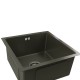 440x440x205mm Dark Grey Stainless Steel Handmade Single Bowl Top/Undermounted Kitchen/Laundry Sinks With Overflow