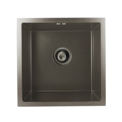 440x440x205mm Dark Grey Stainless Steel Handmade Single Bowl Top/Undermounted Kitchen/Laundry Sinks With Overflow 440x440x205mm Dark Grey Stainless Steel Handmade Single Bowl Top/Undermounted Kitchen/Laundry Sinks With Overflow