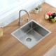 540x440x205mm 1.2mm Stainless Steel Handmade Single Bowl Top/Flush/Undermount Kitchen/Laundry Sink With Overflow Corrosion Resistant Oilproof Easy To Clean Scratch Resistant 