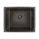 540x440x205mm Dark Grey Stainless Steel Handmade Single Bowl Top/Undermounted Kitchen/Laundry Sinks With Overflow