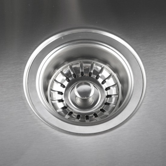 600x450x205mm 1.2mm Stainless Steel Handmade Single Bowl Top/Flush/Undermount Kitchen/Laundry Sink With Overflow Corrosion Resistant Oilproof Easy To Clean Scratch Resistant