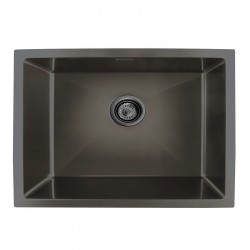 600x450x205mm Dark Grey Stainless Steel Handmade Single Bowl Top/Undermounted Kitchen/Laundry Sinks With Overflow 600x450x205mm Dark Grey Stainless Steel Handmade Single Bowl Top/Undermounted Kitchen/Laundry Sinks With Overflow