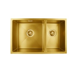 710x450x205mm 1.2mm Brushed Yellow Gold Stainless Steel Handmade Double Bowls Top/Undermounted Kitchen Sinks  With Overflow Corrosion Resistant Oilproof Easy To Clean Nano-antibacterial 710x450x205mm 1.2mm Brushed Yellow Gold Stainless Steel Handmade Double Bowls Top/Undermounted Kitchen Sinks  With Overflow Corrosion Resistant Oilproof Easy To Clean Nano-antibacterial