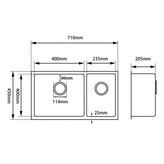 710x450x205mm 1.2mm Brushed Yellow Gold Stainless Steel Handmade Double Bowls Top/Undermounted Kitchen Sinks  With Overflow Corrosion Resistant Oilproof Easy To Clean Nano-antibacterial