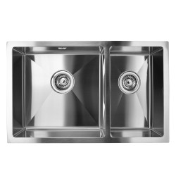 710x450x205mm 1.2mm Handmade Round Corners Double Bowls Top / Undermounted / Flush Mounted Kitchen Sink  With Overflow Corrosion Resistant Oilproof Easy To Clean Scratch Resistant 710x450x205mm 1.2mm Handmade Round Corners Double Bowls Top / Undermounted / Flush Mounted Kitchen Sink  With Overflow Corrosion Resistant Oilproof Easy To Clean Scratch Resistant