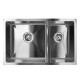 710x450x205mm 1.2mm Handmade Round Corners Double Bowls Top / Undermounted / Flush Mounted Kitchen Sink  With Overflow Corrosion Resistant Oilproof Easy To Clean Scratch Resistant