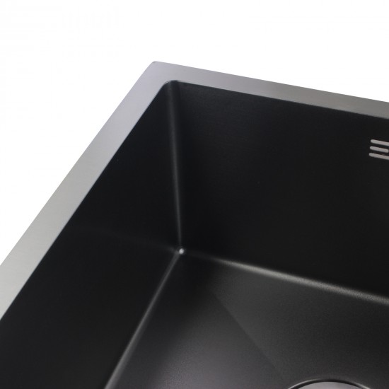 710x450x205mm 1.2mm Dark Grey Stainless Steel Handmade Double Bowls Top/Undermounted Kitchen Sinks  With Overflow Corrosion Resistant Oilproof Easy To Clean Nano-antibacterial